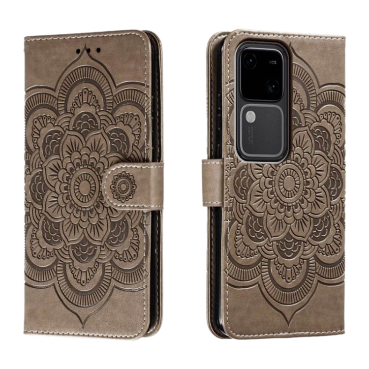 Sun Mandala Embossing Pattern Phone Leather Case, For vivo iQOO 15, For vivo Y500 5G, For vivo Y38, For vivo iQOO Z9X, For vivo S18e, For vivo S18