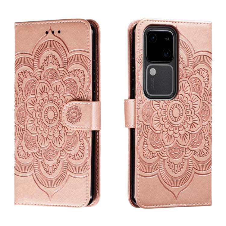 Sun Mandala Embossing Pattern Phone Leather Case, For vivo iQOO 15, For vivo Y500 5G, For vivo Y38, For vivo iQOO Z9X, For vivo S18e, For vivo S18