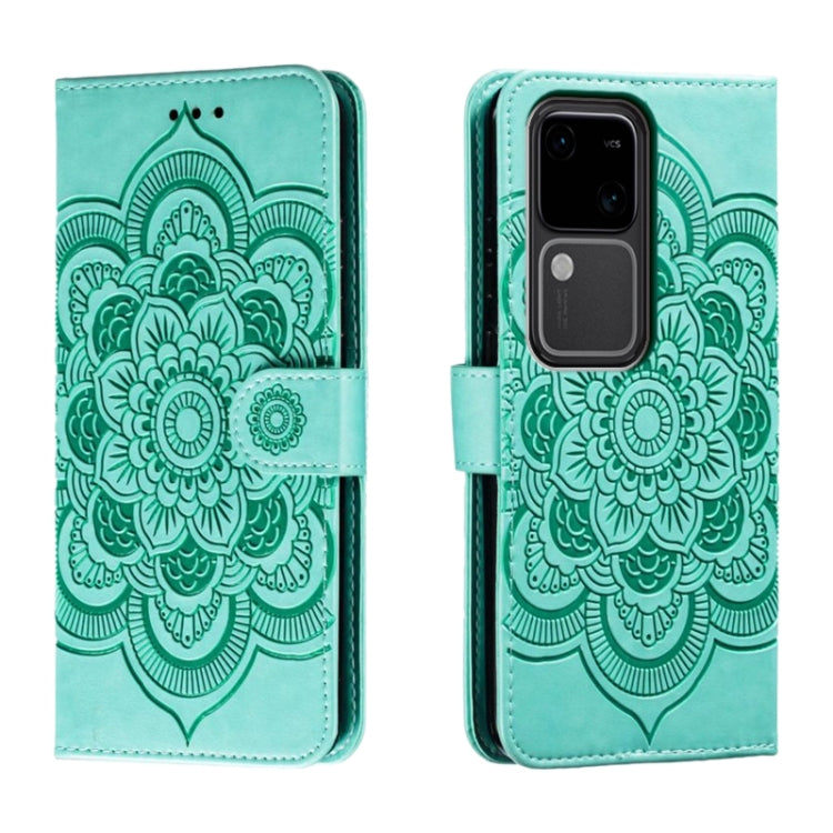 Sun Mandala Embossing Pattern Phone Leather Case, For vivo iQOO 15, For vivo Y500 5G, For vivo Y38, For vivo iQOO Z9X, For vivo S18e, For vivo S18