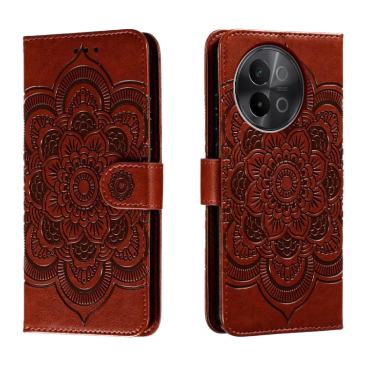 Sun Mandala Embossing Pattern Phone Leather Case, For vivo iQOO 15, For vivo Y500 5G, For vivo Y38, For vivo iQOO Z9X, For vivo S18e, For vivo S18
