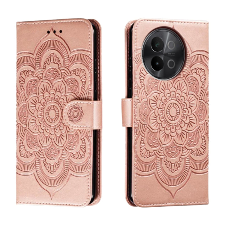 Sun Mandala Embossing Pattern Phone Leather Case, For vivo iQOO 15, For vivo Y500 5G, For vivo Y38, For vivo iQOO Z9X, For vivo S18e, For vivo S18