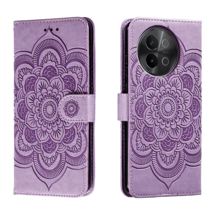 Sun Mandala Embossing Pattern Phone Leather Case, For vivo iQOO 15, For vivo Y500 5G, For vivo Y38, For vivo iQOO Z9X, For vivo S18e, For vivo S18