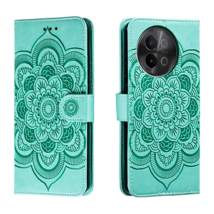 Sun Mandala Embossing Pattern Phone Leather Case, For vivo iQOO 15, For vivo Y500 5G, For vivo Y38, For vivo iQOO Z9X, For vivo S18e, For vivo S18