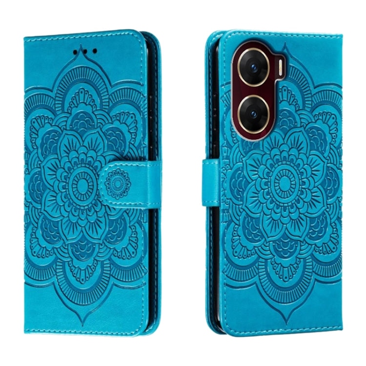 Sun Mandala Embossing Pattern Phone Leather Case, For vivo iQOO 12 Pro, For vivo iQOO 12, For vivo Y200 5G, For vivo Y17S, For vivo V29e, For vivo Y35M+