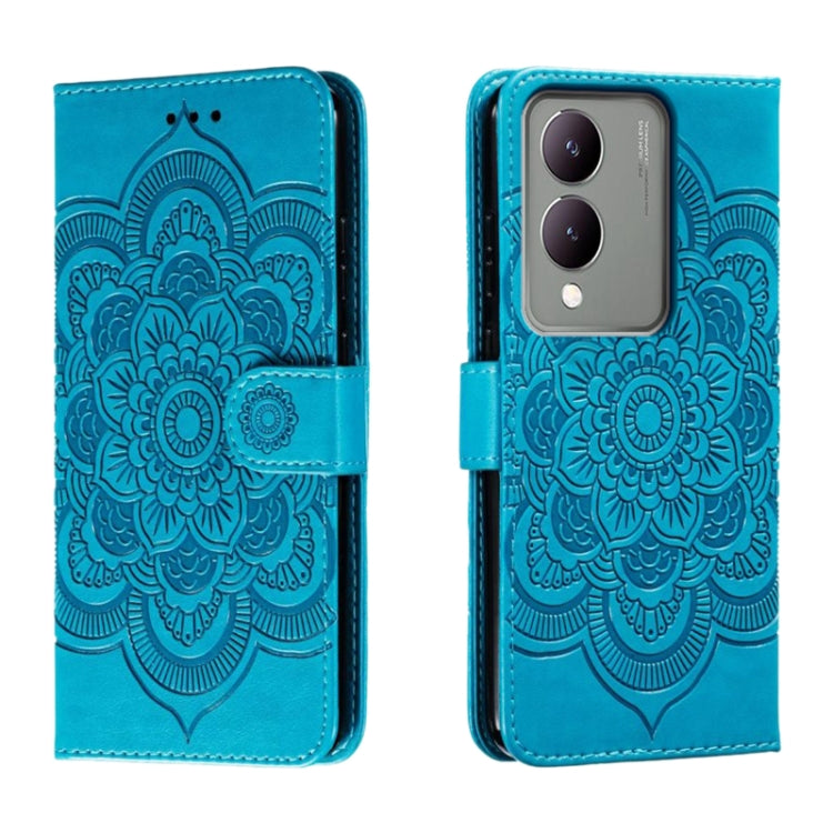 Sun Mandala Embossing Pattern Phone Leather Case, For vivo iQOO 12 Pro, For vivo iQOO 12, For vivo Y200 5G, For vivo Y17S, For vivo V29e, For vivo Y35M+