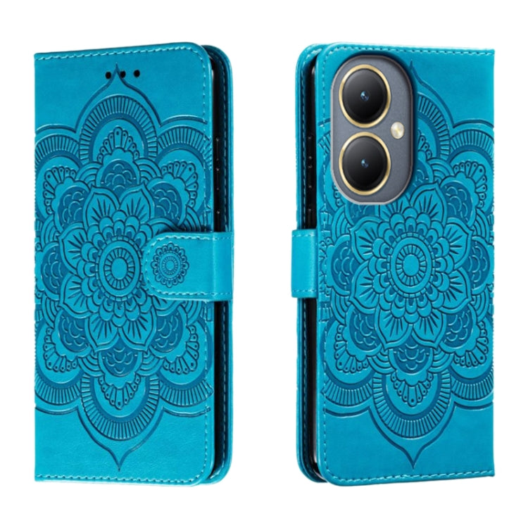 Sun Mandala Embossing Pattern Phone Leather Case, For vivo iQOO 12 Pro, For vivo iQOO 12, For vivo Y200 5G, For vivo Y17S, For vivo V29e, For vivo Y35M+