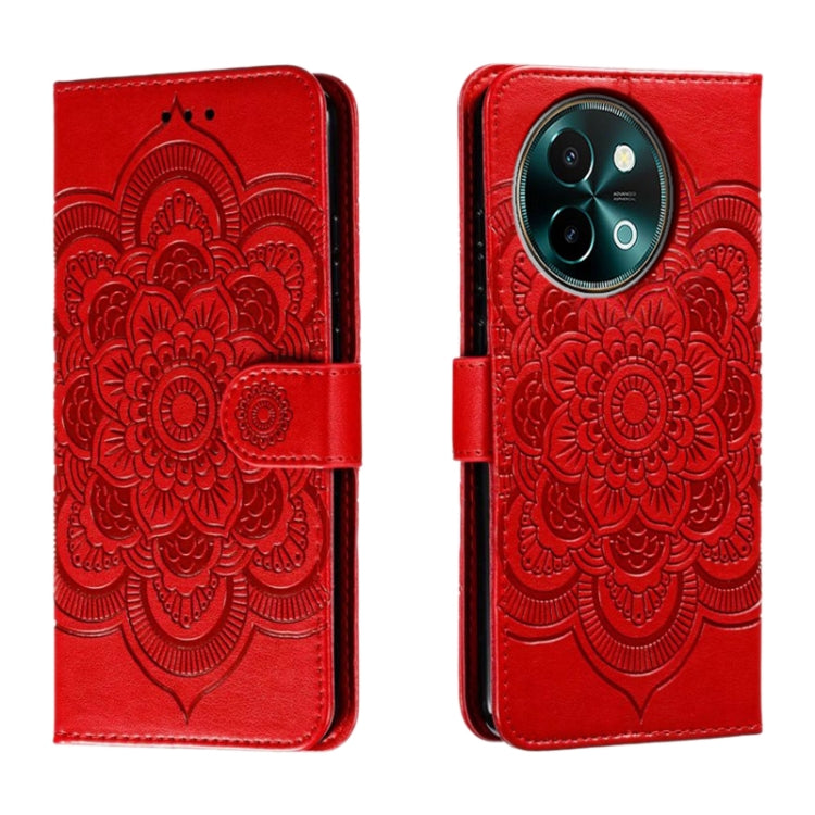 Sun Mandala Embossing Pattern Phone Leather Case, For vivo iQOO 15, For vivo Y500 5G, For vivo Y38, For vivo iQOO Z9X, For vivo S18e, For vivo S18