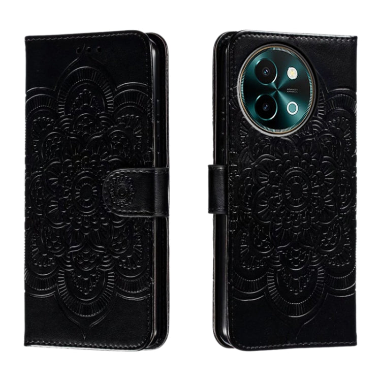 Sun Mandala Embossing Pattern Phone Leather Case, For vivo iQOO 15, For vivo Y500 5G, For vivo Y38, For vivo iQOO Z9X, For vivo S18e, For vivo S18
