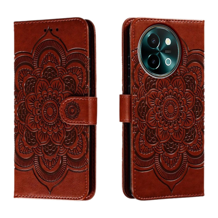 Sun Mandala Embossing Pattern Phone Leather Case, For vivo iQOO 15, For vivo Y500 5G, For vivo Y38, For vivo iQOO Z9X, For vivo S18e, For vivo S18