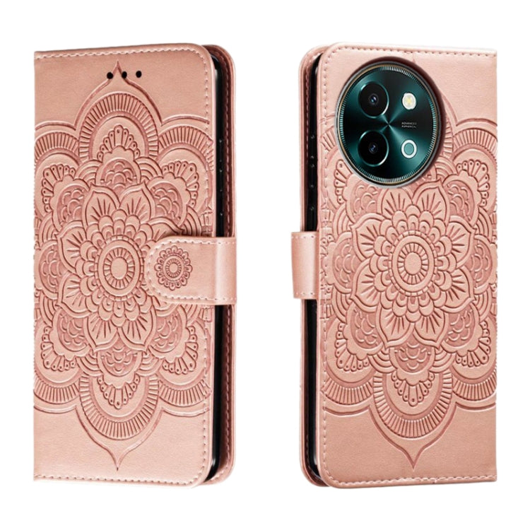 Sun Mandala Embossing Pattern Phone Leather Case, For vivo iQOO 15, For vivo Y500 5G, For vivo Y38, For vivo iQOO Z9X, For vivo S18e, For vivo S18