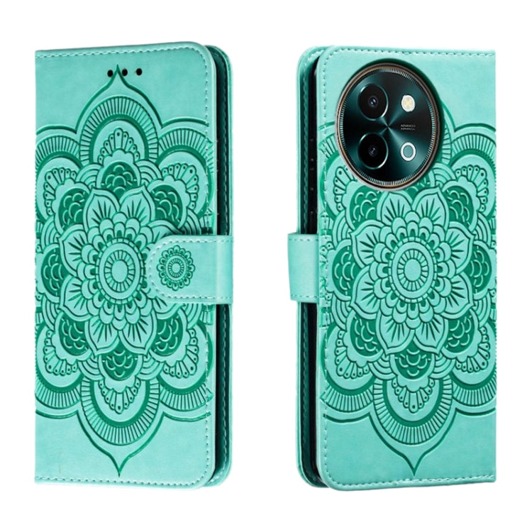 Sun Mandala Embossing Pattern Phone Leather Case, For vivo iQOO 15, For vivo Y500 5G, For vivo Y38, For vivo iQOO Z9X, For vivo S18e, For vivo S18