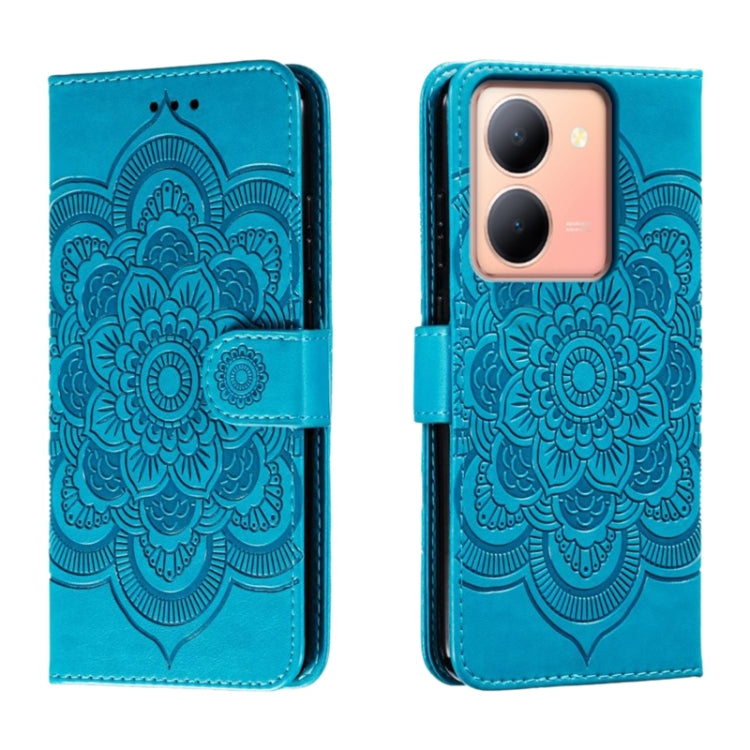 Sun Mandala Embossing Pattern Phone Leather Case, For vivo S17, For vivo S17e, For vivo iQOO Neo8, For vivo Y78, For vivo Y100 5G