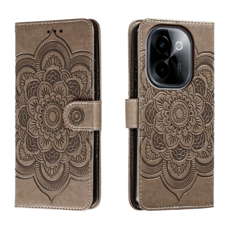Sun Mandala Embossing Pattern Phone Leather Case, For vivo iQOO 12 Pro, For vivo iQOO 12, For vivo Y200 5G, For vivo Y17S, For vivo V29e, For vivo Y35M+
