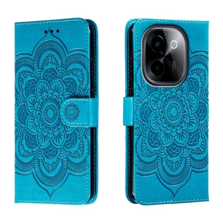 Sun Mandala Embossing Pattern Phone Leather Case, For vivo iQOO 12 Pro, For vivo iQOO 12, For vivo Y200 5G, For vivo Y17S, For vivo V29e, For vivo Y35M+