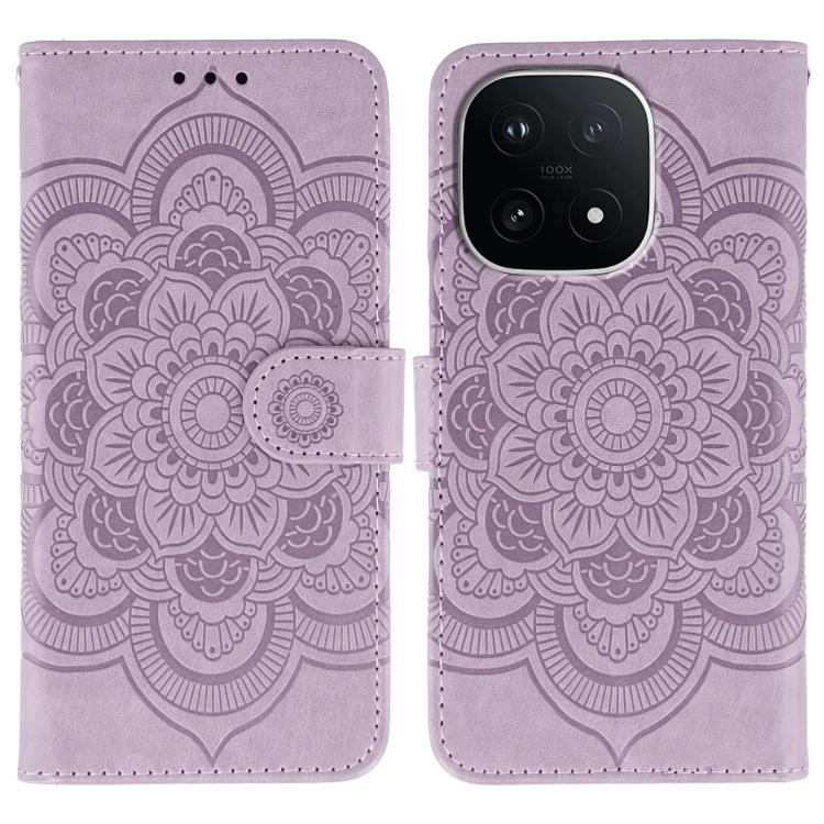 Sun Mandala Embossing Pattern Phone Leather Case, For vivo iQOO 15, For vivo Y500 5G, For vivo Y38, For vivo iQOO Z9X, For vivo S18e, For vivo S18