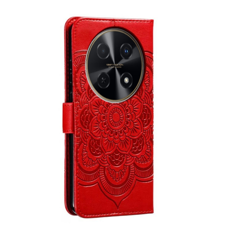 Sun Mandala Embossing Pattern Phone Leather Case, For Huawei Enjoy 70 Pro, For Huawei Enjoy 70, For Huawei Nova 12 Pro, For Huawei Nova 12