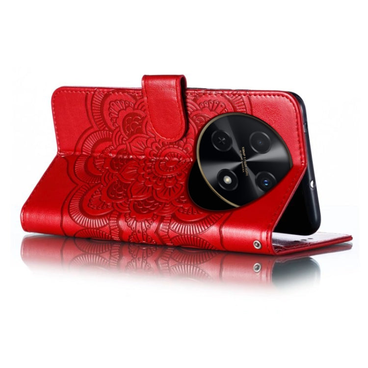 Sun Mandala Embossing Pattern Phone Leather Case, For Huawei Enjoy 70 Pro, For Huawei Enjoy 70, For Huawei Nova 12 Pro, For Huawei Nova 12