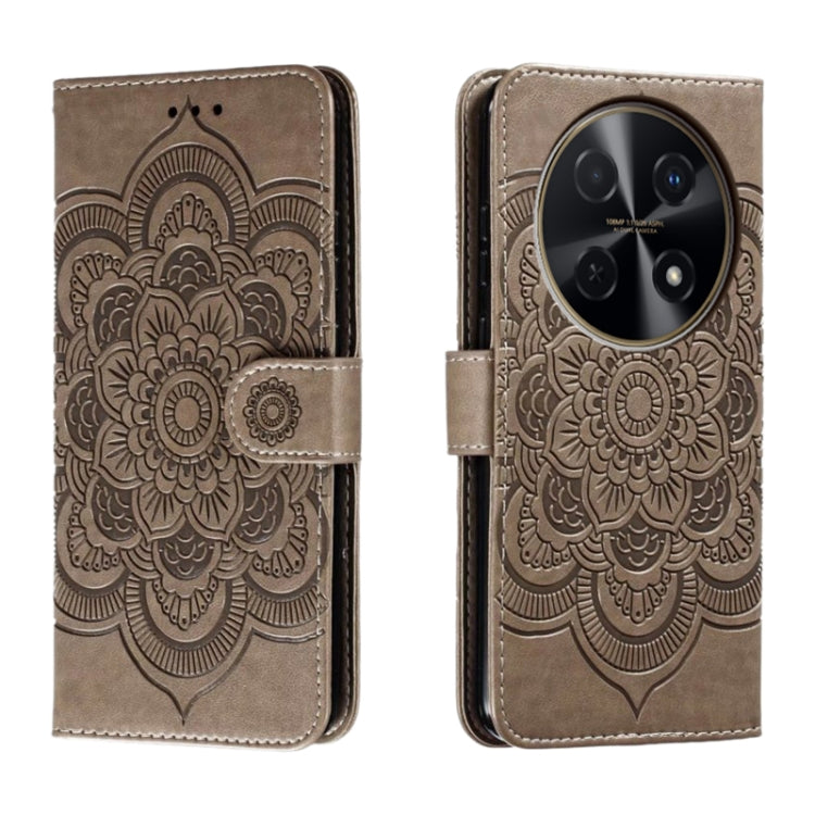 Sun Mandala Embossing Pattern Phone Leather Case, For Huawei Enjoy 70 Pro, For Huawei Enjoy 70, For Huawei Nova 12 Pro, For Huawei Nova 12