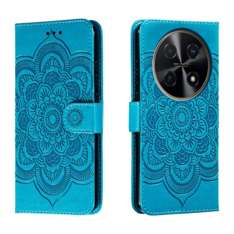Sun Mandala Embossing Pattern Phone Leather Case, For Huawei Enjoy 70 Pro, For Huawei Enjoy 70, For Huawei Nova 12 Pro, For Huawei Nova 12