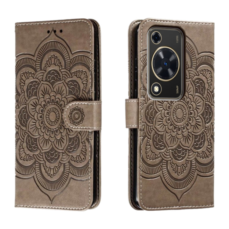 Sun Mandala Embossing Pattern Phone Leather Case, For Huawei Enjoy 70 Pro, For Huawei Enjoy 70, For Huawei Nova 12 Pro, For Huawei Nova 12