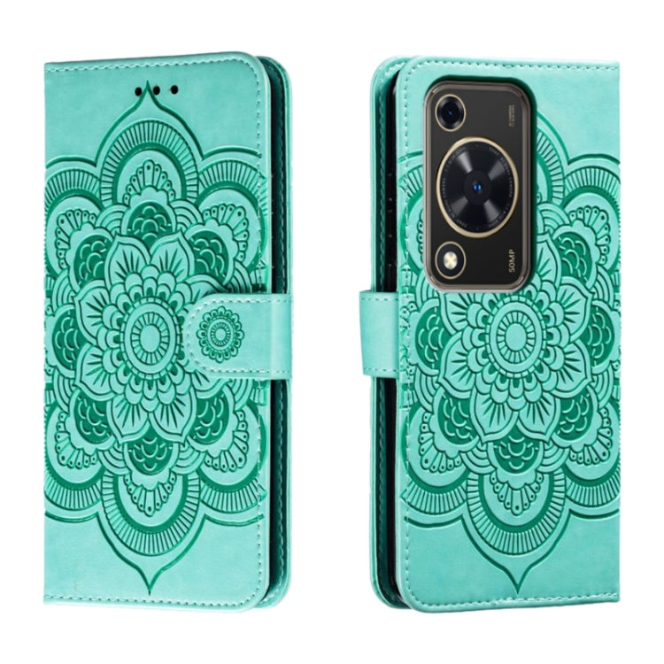 Sun Mandala Embossing Pattern Phone Leather Case, For Huawei Enjoy 70 Pro, For Huawei Enjoy 70, For Huawei Nova 12 Pro, For Huawei Nova 12
