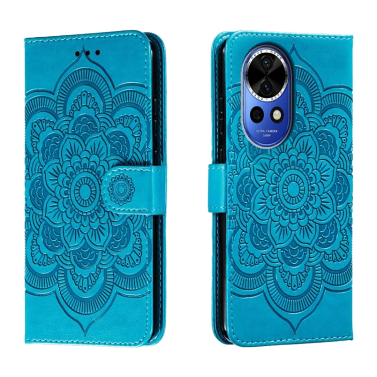 Sun Mandala Embossing Pattern Phone Leather Case, For Huawei Enjoy 70 Pro, For Huawei Enjoy 70, For Huawei Nova 12 Pro, For Huawei Nova 12