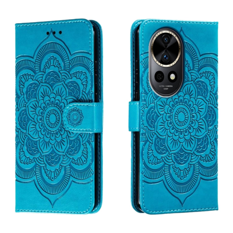 Sun Mandala Embossing Pattern Phone Leather Case, For Huawei Enjoy 70 Pro, For Huawei Enjoy 70, For Huawei Nova 12 Pro, For Huawei Nova 12