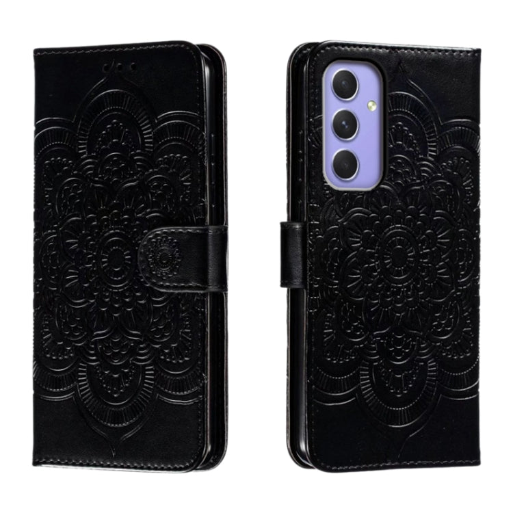 Sun Mandala Embossing Pattern Phone Leather Case, For Samsung Galaxy A55 5G, For Samsung Galaxy A35 5G, For Samsung Galaxy A05