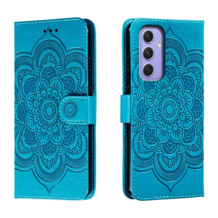 Sun Mandala Embossing Pattern Phone Leather Case, For Samsung Galaxy A55 5G, For Samsung Galaxy A35 5G, For Samsung Galaxy A05
