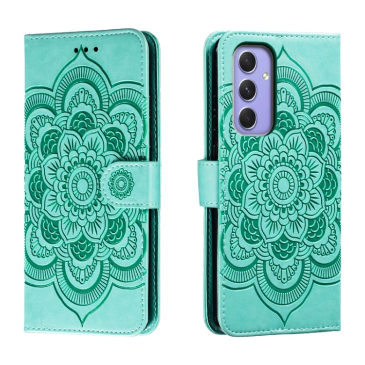 Sun Mandala Embossing Pattern Phone Leather Case, For Samsung Galaxy A55 5G, For Samsung Galaxy A35 5G, For Samsung Galaxy A05