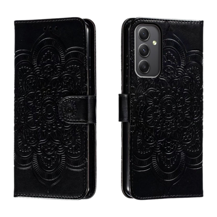 Sun Mandala Embossing Pattern Phone Leather Case, For Samsung Galaxy A55 5G, For Samsung Galaxy A35 5G, For Samsung Galaxy A05