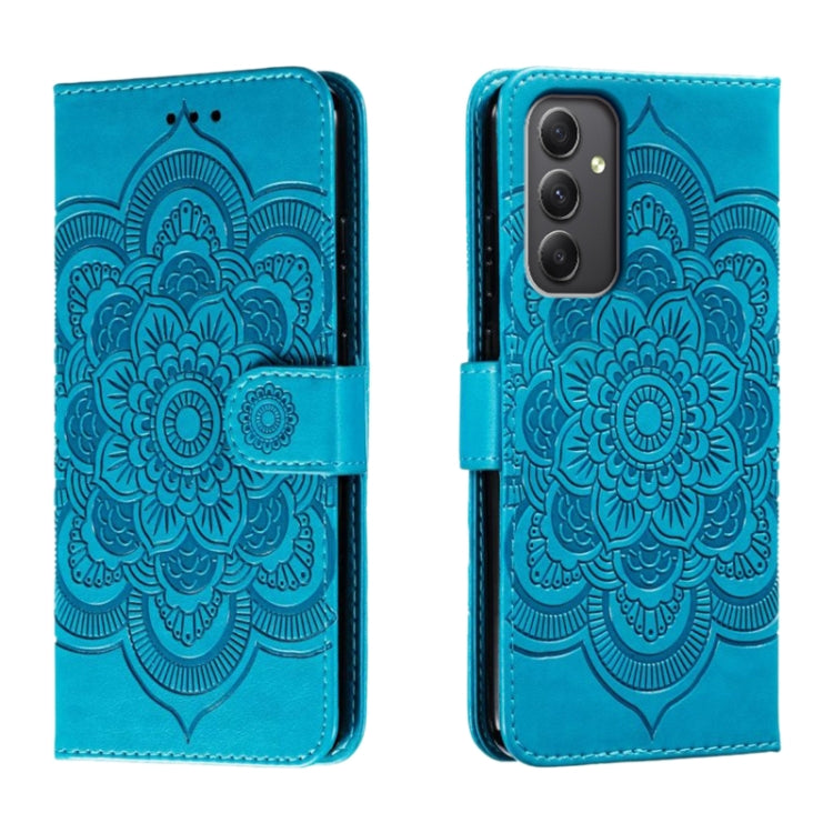 Sun Mandala Embossing Pattern Phone Leather Case, For Samsung Galaxy A55 5G, For Samsung Galaxy A35 5G, For Samsung Galaxy A05