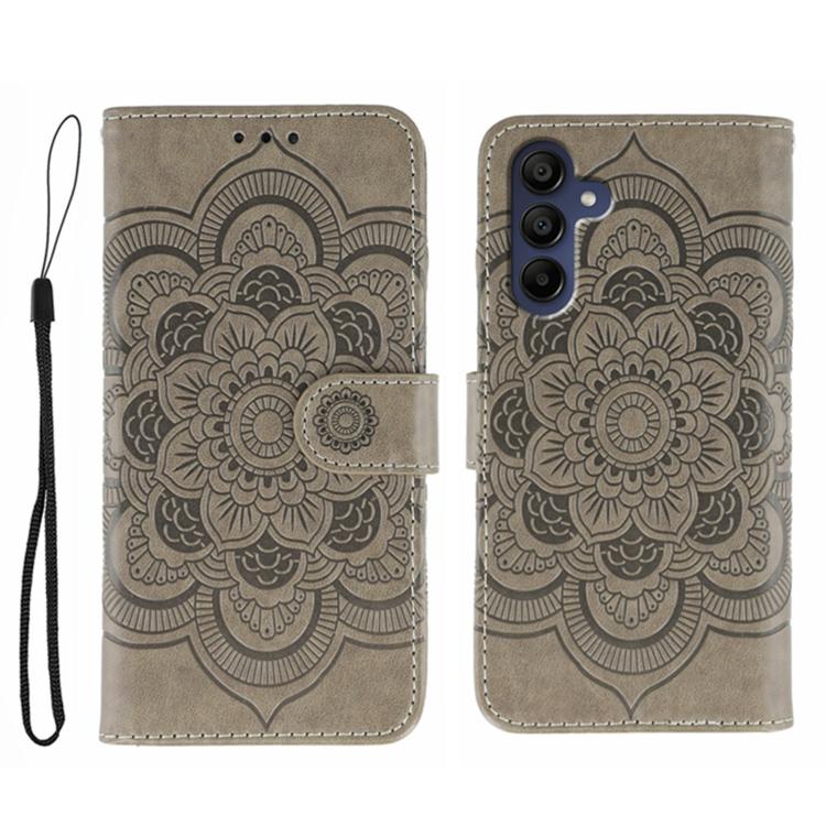 Sun Mandala Embossing Pattern Phone Leather Case, For Samsung Galaxy A06 4G / 5G / A07 5G, For Samsung Galaxy A56, For Samsung Galaxy A16 / A26, For Samsung Galaxy A36, For Samsung Galaxy A25, For Samsung Galaxy Xcover 7