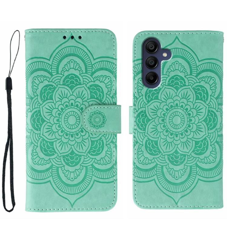 Sun Mandala Embossing Pattern Phone Leather Case, For Samsung Galaxy A06 4G / 5G / A07 5G, For Samsung Galaxy A56, For Samsung Galaxy A16 / A26, For Samsung Galaxy A36, For Samsung Galaxy A25, For Samsung Galaxy Xcover 7