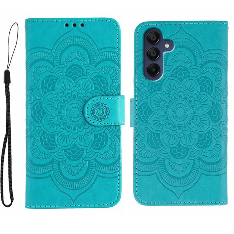 Sun Mandala Embossing Pattern Phone Leather Case, For Samsung Galaxy A06 4G / 5G / A07 5G, For Samsung Galaxy A56, For Samsung Galaxy A16 / A26, For Samsung Galaxy A36, For Samsung Galaxy A25, For Samsung Galaxy Xcover 7