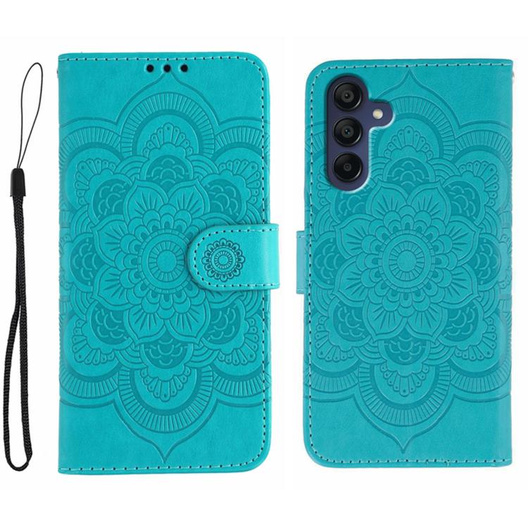 Sun Mandala Embossing Pattern Phone Leather Case, For Samsung Galaxy A06 4G / 5G / A07 5G, For Samsung Galaxy A56, For Samsung Galaxy A16 / A26, For Samsung Galaxy A36, For Samsung Galaxy A25, For Samsung Galaxy Xcover 7