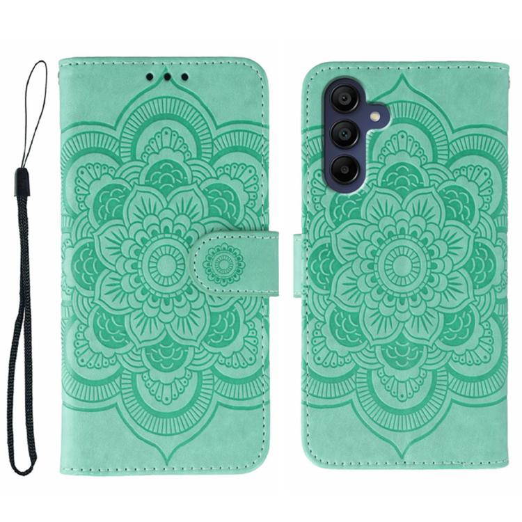Sun Mandala Embossing Pattern Phone Leather Case, For Samsung Galaxy A06 4G / 5G / A07 5G, For Samsung Galaxy A56, For Samsung Galaxy A16 / A26, For Samsung Galaxy A36, For Samsung Galaxy A25, For Samsung Galaxy Xcover 7
