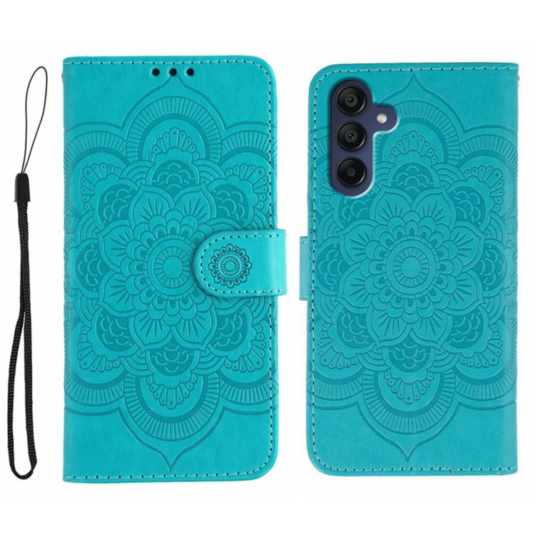 Sun Mandala Embossing Pattern Phone Leather Case, For Samsung Galaxy A06 4G / 5G / A07 5G, For Samsung Galaxy A56, For Samsung Galaxy A16 / A26, For Samsung Galaxy A36, For Samsung Galaxy A25, For Samsung Galaxy Xcover 7