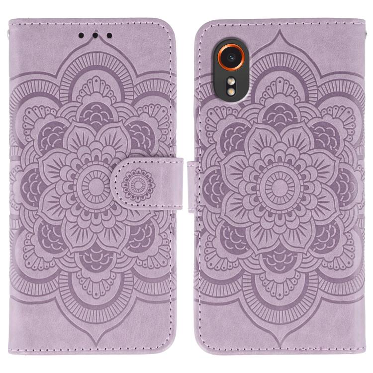 Sun Mandala Embossing Pattern Phone Leather Case, For Samsung Galaxy A06 4G / 5G / A07 5G, For Samsung Galaxy A56, For Samsung Galaxy A16 / A26, For Samsung Galaxy A36, For Samsung Galaxy A25, For Samsung Galaxy Xcover 7