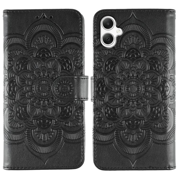 Sun Mandala Embossing Pattern Phone Leather Case, For Samsung Galaxy A06 4G / 5G / A07 5G, For Samsung Galaxy A56, For Samsung Galaxy A16 / A26, For Samsung Galaxy A36, For Samsung Galaxy A25, For Samsung Galaxy Xcover 7