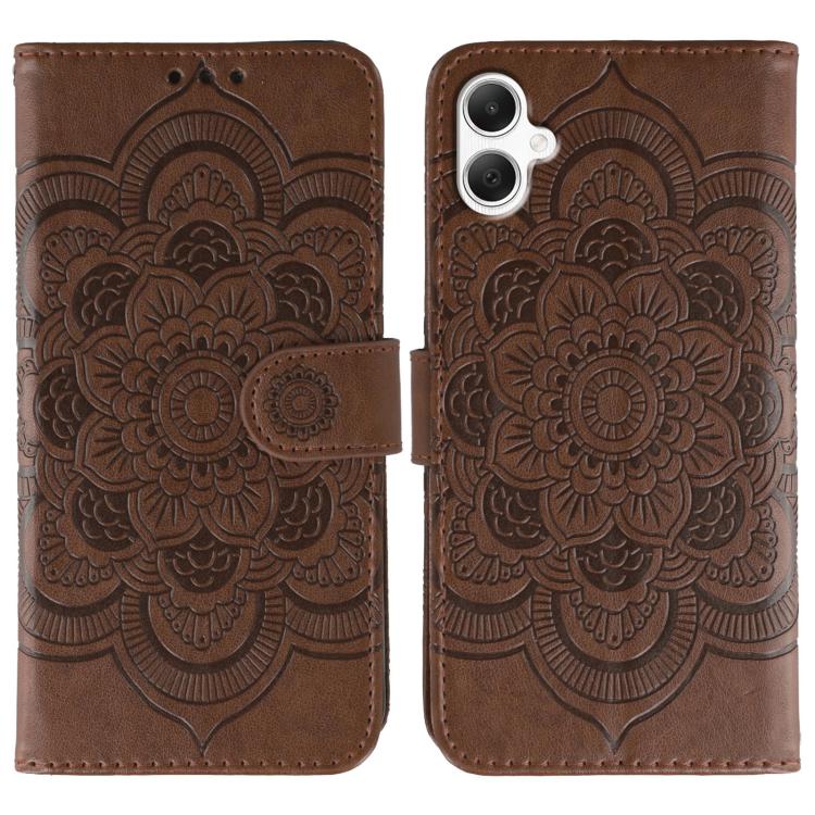 Sun Mandala Embossing Pattern Phone Leather Case, For Samsung Galaxy A06 4G / 5G / A07 5G, For Samsung Galaxy A56, For Samsung Galaxy A16 / A26, For Samsung Galaxy A36, For Samsung Galaxy A25, For Samsung Galaxy Xcover 7