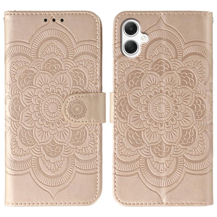 Sun Mandala Embossing Pattern Phone Leather Case, For Samsung Galaxy A06 4G / 5G / A07 5G, For Samsung Galaxy A56, For Samsung Galaxy A16 / A26, For Samsung Galaxy A36, For Samsung Galaxy A25, For Samsung Galaxy Xcover 7