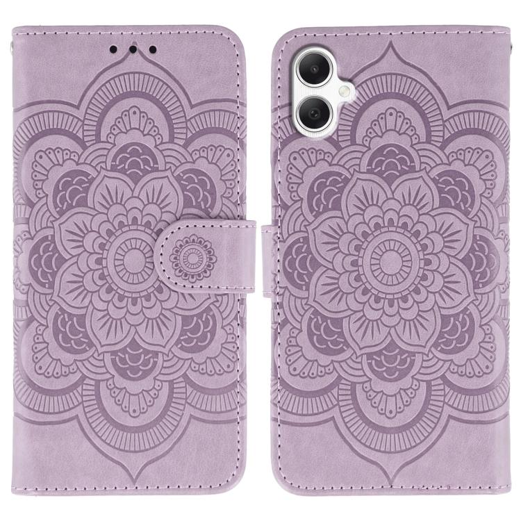 Sun Mandala Embossing Pattern Phone Leather Case, For Samsung Galaxy A06 4G / 5G / A07 5G, For Samsung Galaxy A56, For Samsung Galaxy A16 / A26, For Samsung Galaxy A36, For Samsung Galaxy A25, For Samsung Galaxy Xcover 7