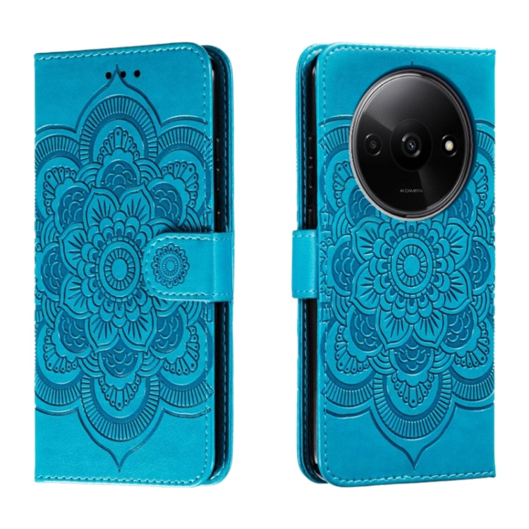 Sun Mandala Embossing Pattern Phone Leather Case, For Redmi A5 4G 171.7mm / Poco C71 4G, For Redmi Note 14 4G 164.84mm, For Redmi Note 14 Pro 4G / 5G / Note 14 Pro+, For Redmi Note14 4G 163.25mm, For Redmi Note 14 5G, For Xiaomi Redmi A3