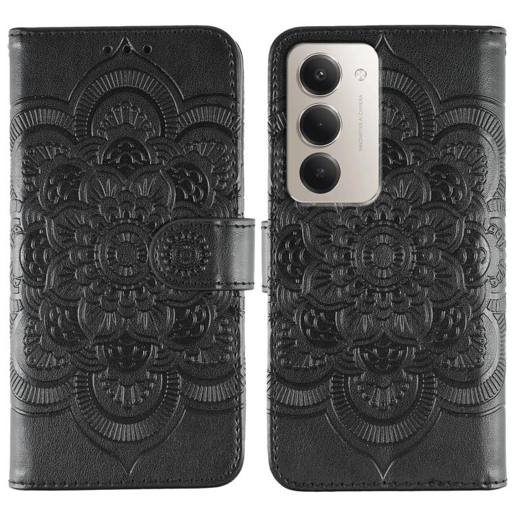 Sun Mandala Embossing Pattern Phone Leather Case, For Redmi 15C 5G / 4G EU 173mm, For Redmi 15 5G Global / 15 4G SEA, For Redmi 15 5G / 4G EU 171mm, For Redmi 15C 5G / 4G Global 171mm, For Redmi Turbo 4 Pro 5G / Poco F7, For Redmi A5 4G 173.3mm