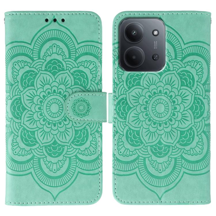 Sun Mandala Embossing Pattern Phone Leather Case, For Redmi 15C 5G / 4G EU 173mm, For Redmi 15 5G Global / 15 4G SEA, For Redmi 15 5G / 4G EU 171mm, For Redmi 15C 5G / 4G Global 171mm, For Redmi Turbo 4 Pro 5G / Poco F7, For Redmi A5 4G 173.3mm