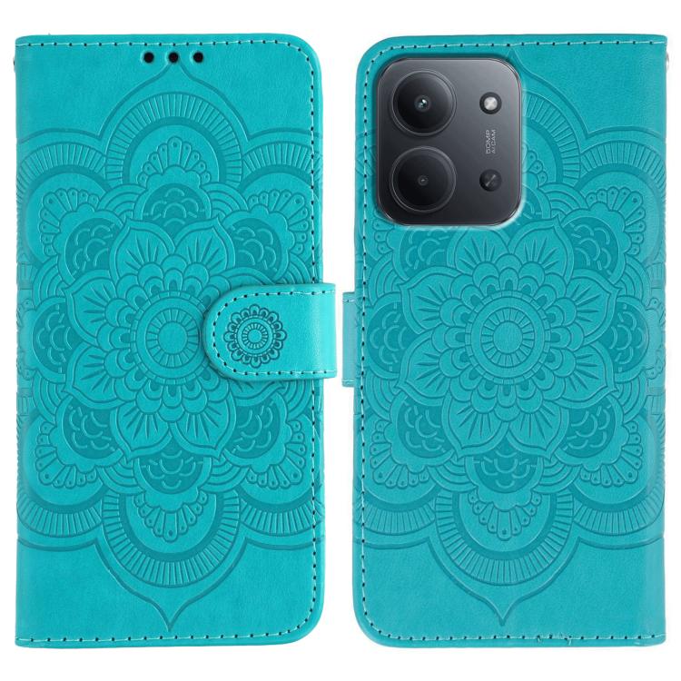 Sun Mandala Embossing Pattern Phone Leather Case, For Redmi 15C 5G / 4G EU 173mm, For Redmi 15 5G Global / 15 4G SEA, For Redmi 15 5G / 4G EU 171mm, For Redmi 15C 5G / 4G Global 171mm, For Redmi Turbo 4 Pro 5G / Poco F7, For Redmi A5 4G 173.3mm