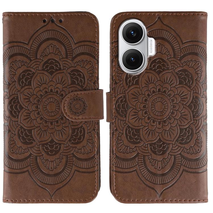 Sun Mandala Embossing Pattern Phone Leather Case, For Redmi 15C 5G / 4G EU 173mm, For Redmi 15 5G Global / 15 4G SEA, For Redmi 15 5G / 4G EU 171mm, For Redmi 15C 5G / 4G Global 171mm, For Redmi Turbo 4 Pro 5G / Poco F7, For Redmi A5 4G 173.3mm