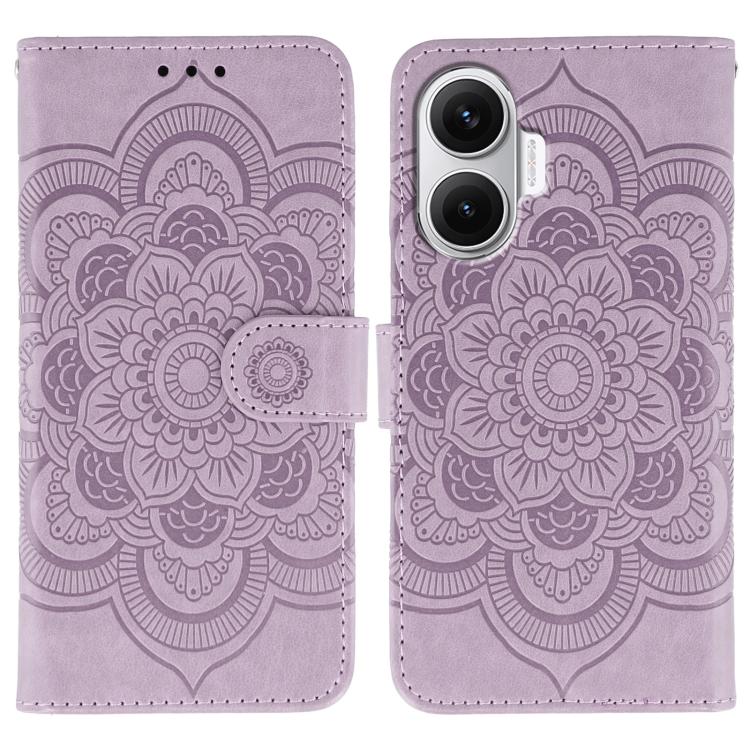 Sun Mandala Embossing Pattern Phone Leather Case, For Redmi 15C 5G / 4G EU 173mm, For Redmi 15 5G Global / 15 4G SEA, For Redmi 15 5G / 4G EU 171mm, For Redmi 15C 5G / 4G Global 171mm, For Redmi Turbo 4 Pro 5G / Poco F7, For Redmi A5 4G 173.3mm