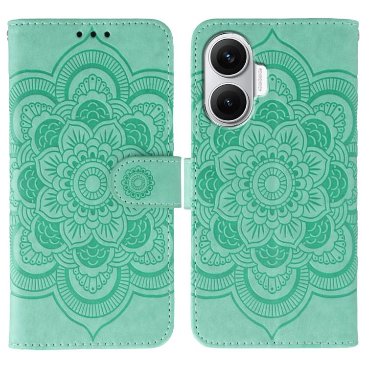 Sun Mandala Embossing Pattern Phone Leather Case, For Redmi 15C 5G / 4G EU 173mm, For Redmi 15 5G Global / 15 4G SEA, For Redmi 15 5G / 4G EU 171mm, For Redmi 15C 5G / 4G Global 171mm, For Redmi Turbo 4 Pro 5G / Poco F7, For Redmi A5 4G 173.3mm